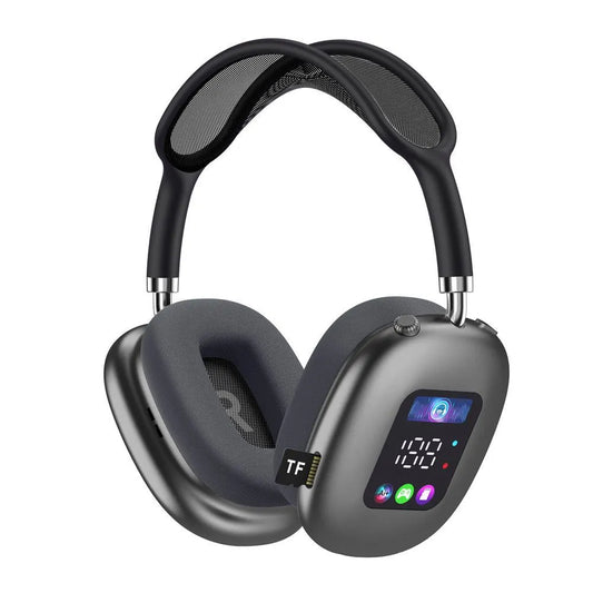 Akz Max600 Auriculares Inalámbricos Over-Ear con Pantalla Digital
