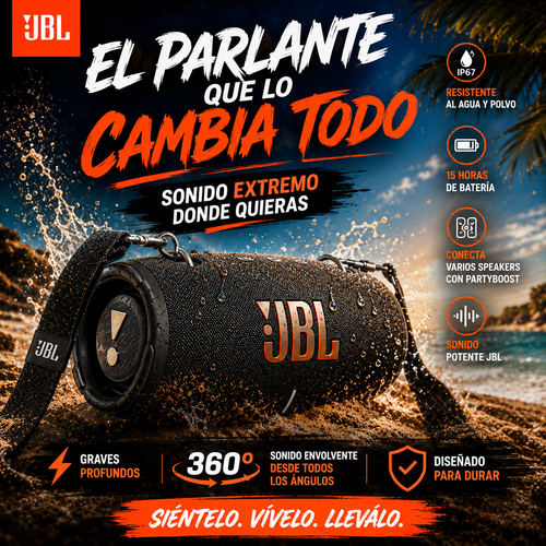 Parlante Xtreme 3 para disfrutar en cualquier lugar+ ENVÍO GRATIS 🚚