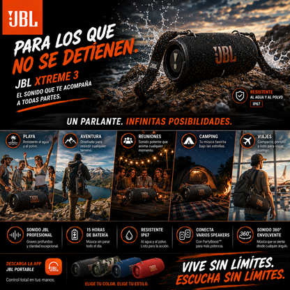 Parlante Xtreme 3 para disfrutar en cualquier lugar+ ENVÍO GRATIS 🚚