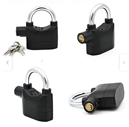 Candado con Alarma 110 dB, Acero Inoxidable,  Moto, Bicicleta, Scooters