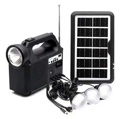 Kit Lampara Solar De Camping Usb Radio