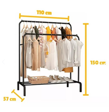 Perchero Metalico Doble Organizador