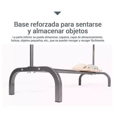 Perchero Metalico Doble Organizador