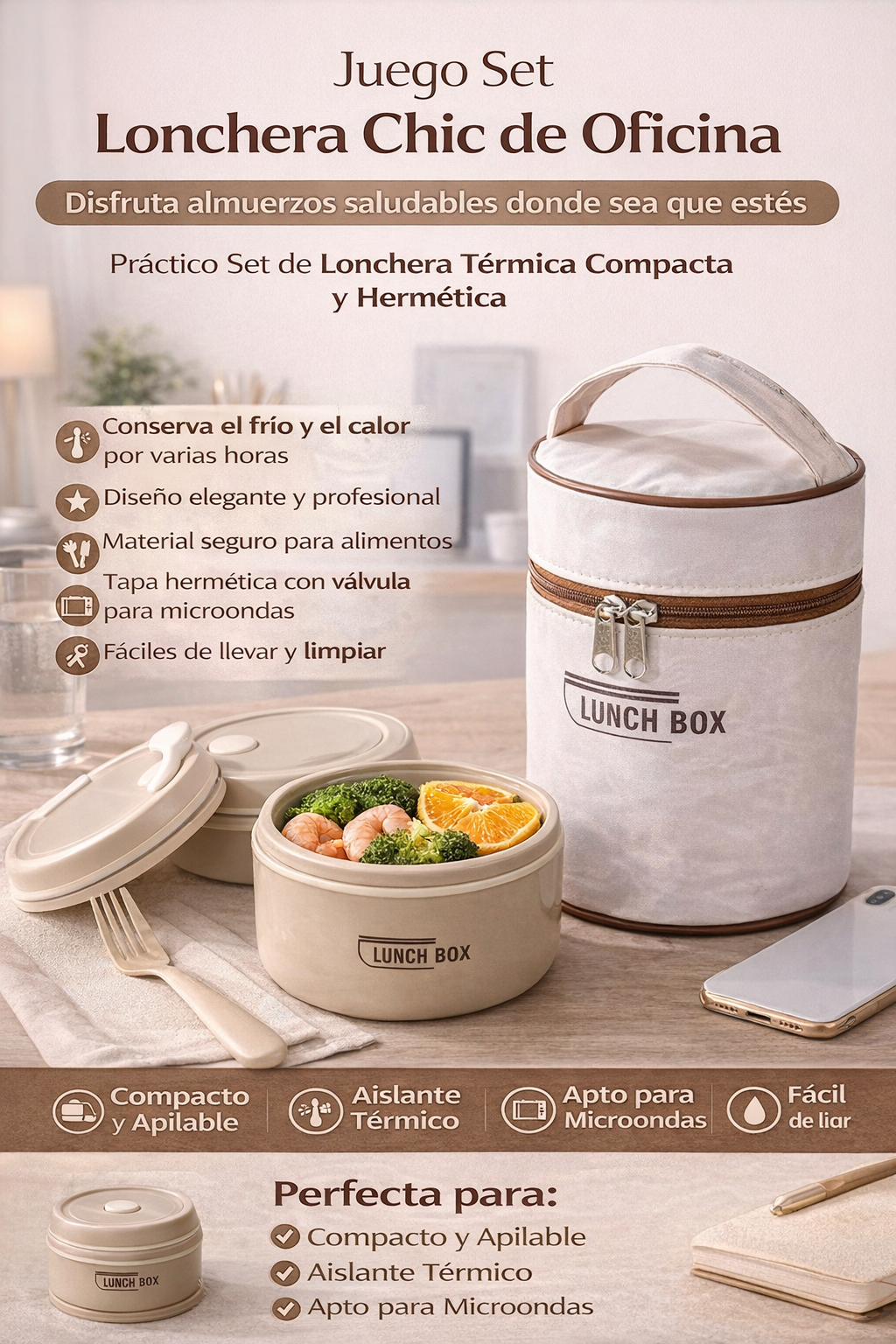 JUEGO SET LONCHERA CHIC