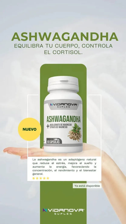 Ashwagandha + Magnesio 1000mg 60 CAPS