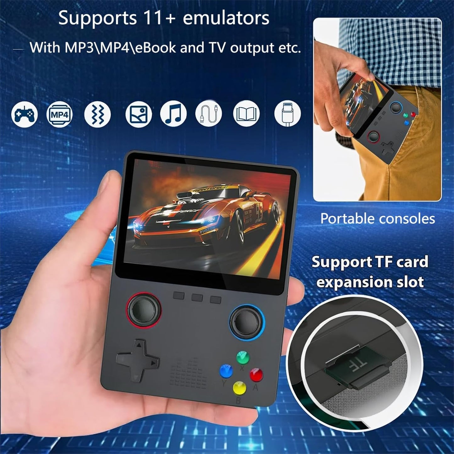 CONSOLA PORTÁTIL VIDEOJUEGOS RETRO x6
