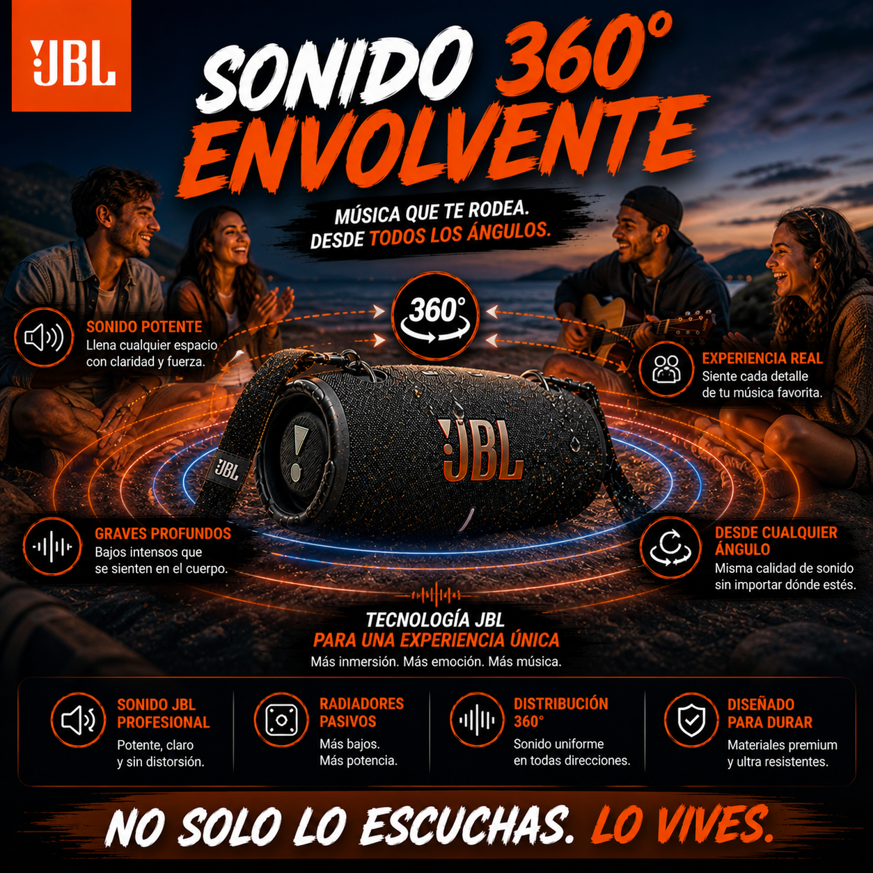 Parlante Xtreme 3 para disfrutar en cualquier lugar+ ENVÍO GRATIS 🚚