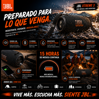 Parlante Xtreme 3 para disfrutar en cualquier lugar+ ENVÍO GRATIS 🚚