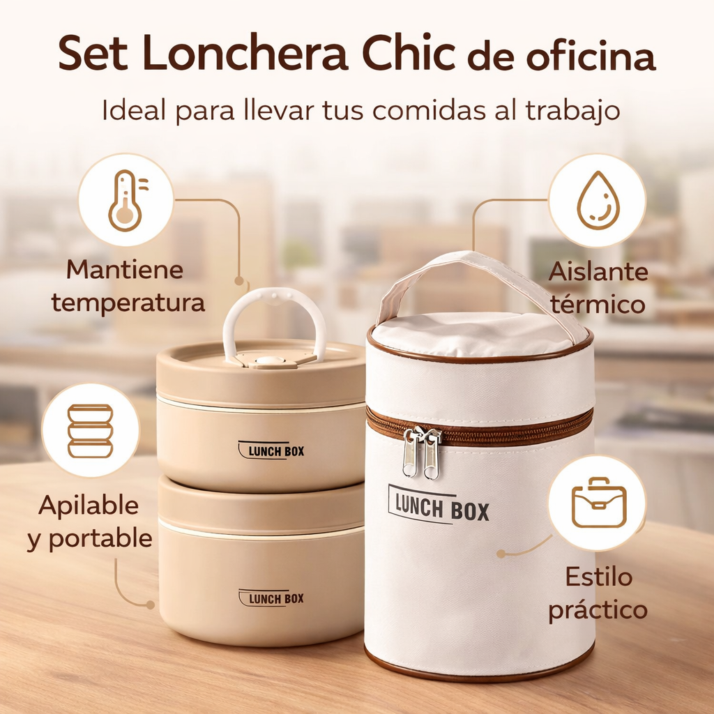 JUEGO SET LONCHERA CHIC